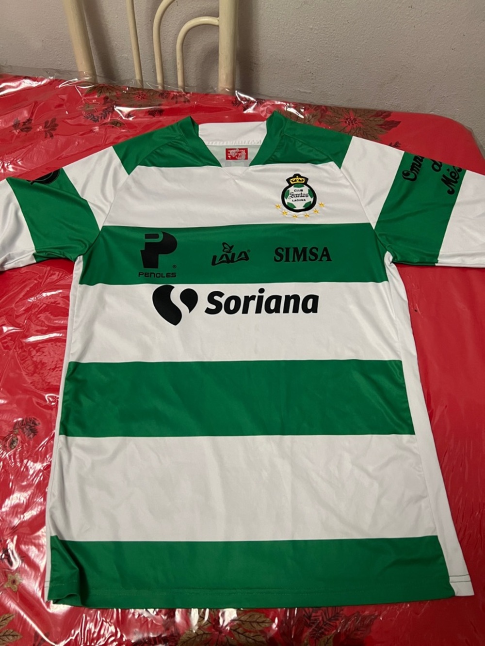 Club Santos Laguna Men's Jersey Large White/Green excellent condition